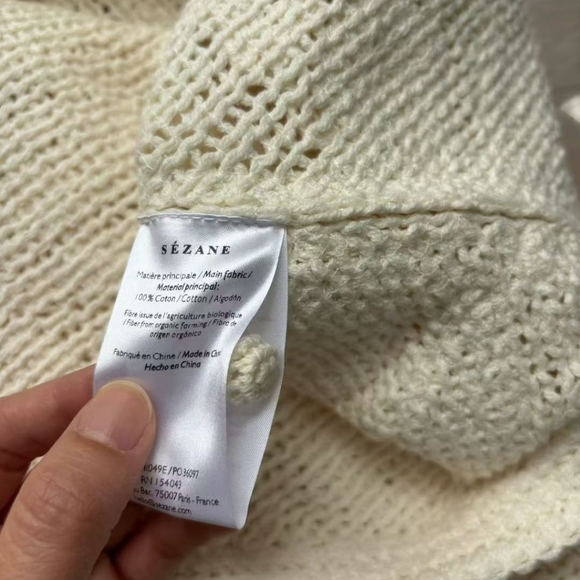 Sezane Nora Cardigan In Ecru - Picture 15 of 15